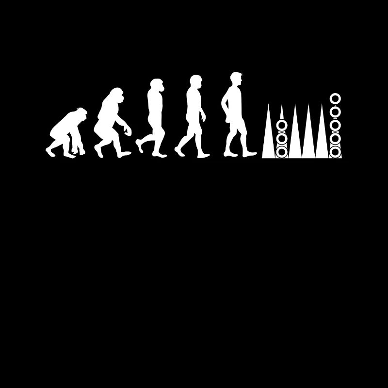 T-shirt de jeu de plateau Backgammon Player Evolution