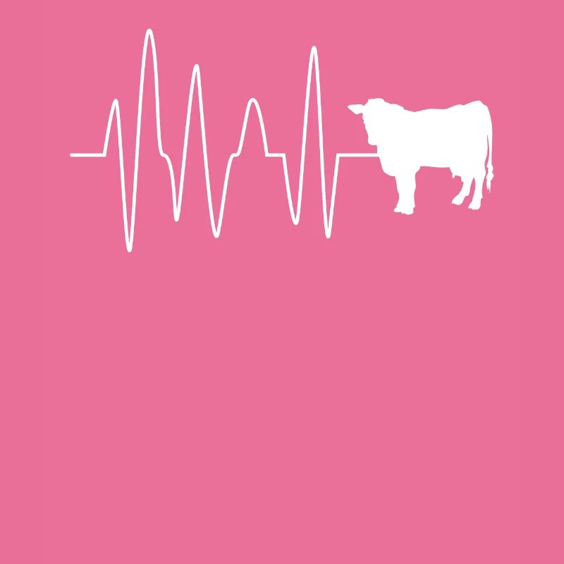 Herzschlag Herzlinie Herzfrequenz Kuh Bauer Shirt