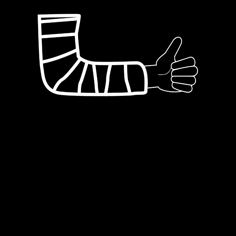 Arm Bruch Armverletzung Gips T-Shirt Geschenk