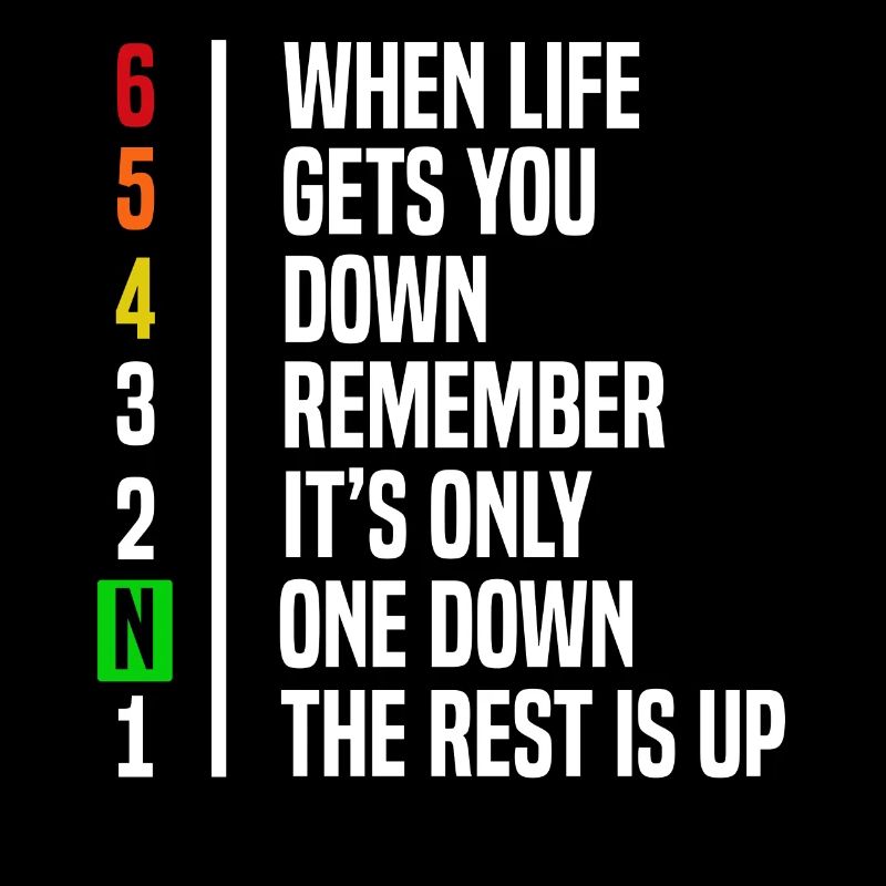 Motorcyclist Gift Gear Shift Motivation