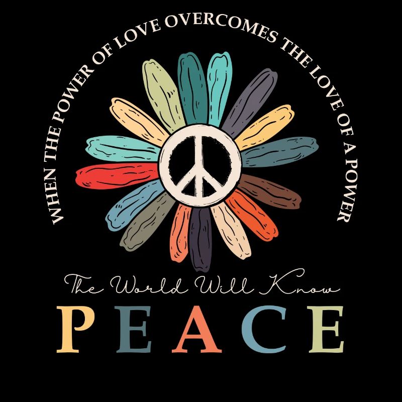 Hippie Flower Power Peace & Power