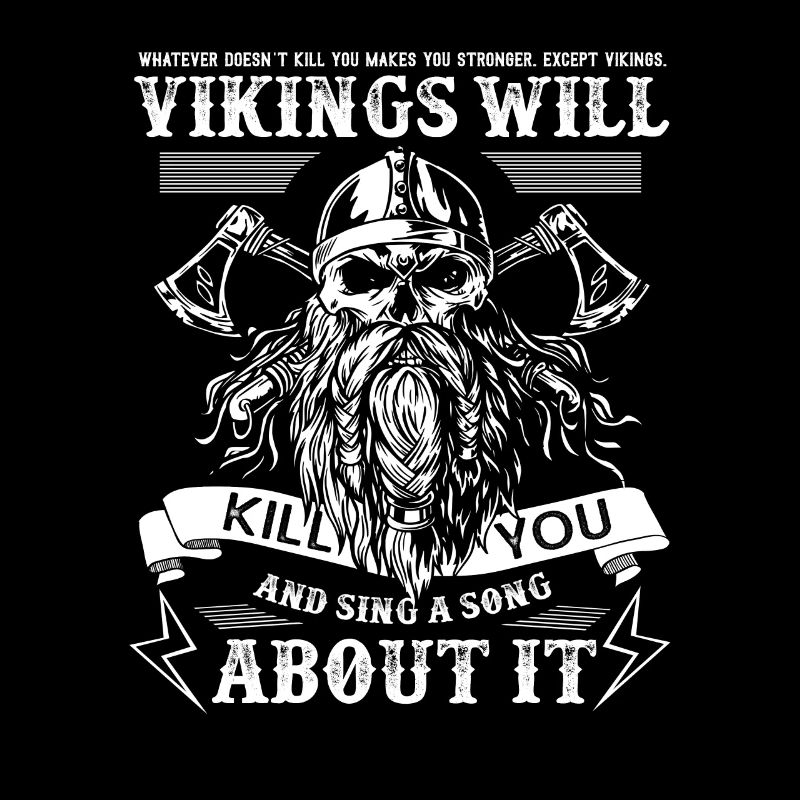 Wikinger Viking Spruch, Wikingerhelm, Nordmensch.