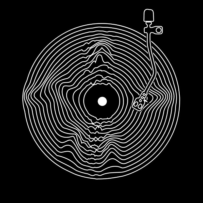 Vinyl Zeichnet Audiophile Musik Schallplatte