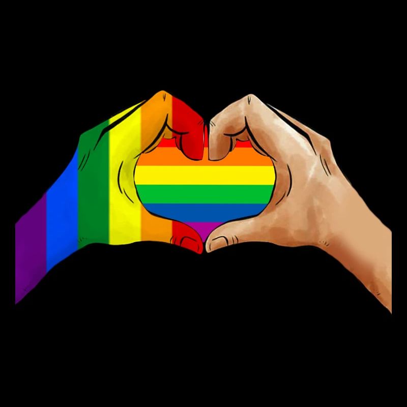 Hände mit Herz Flagge Pride LGBT