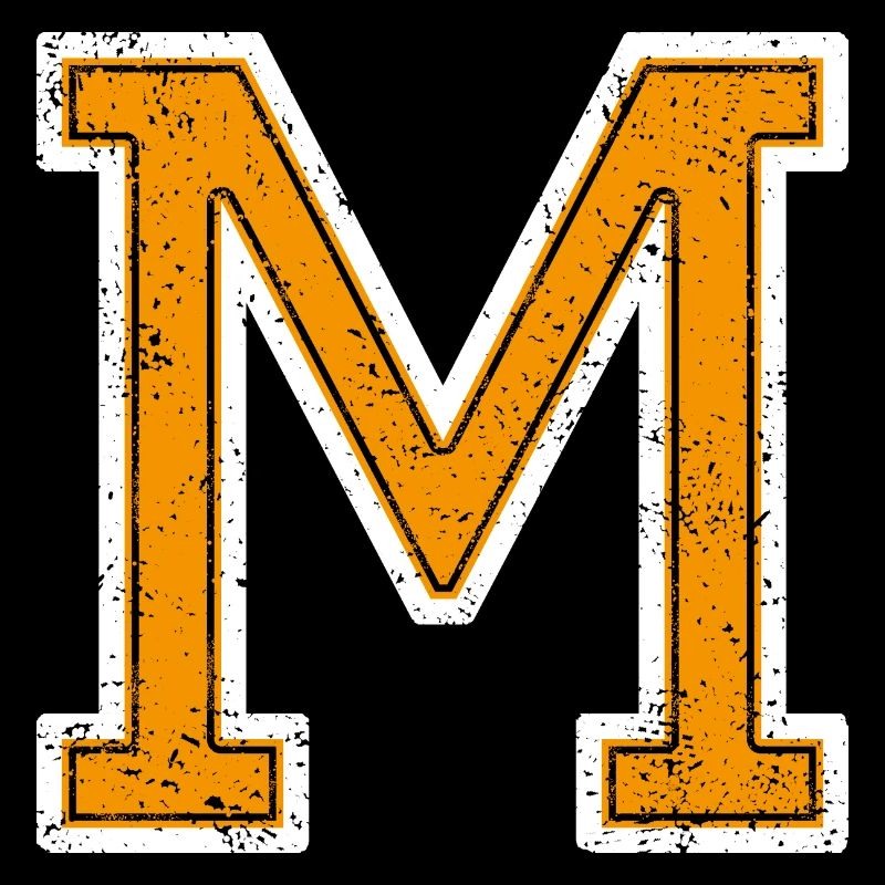 M - Buchstabe / College Style