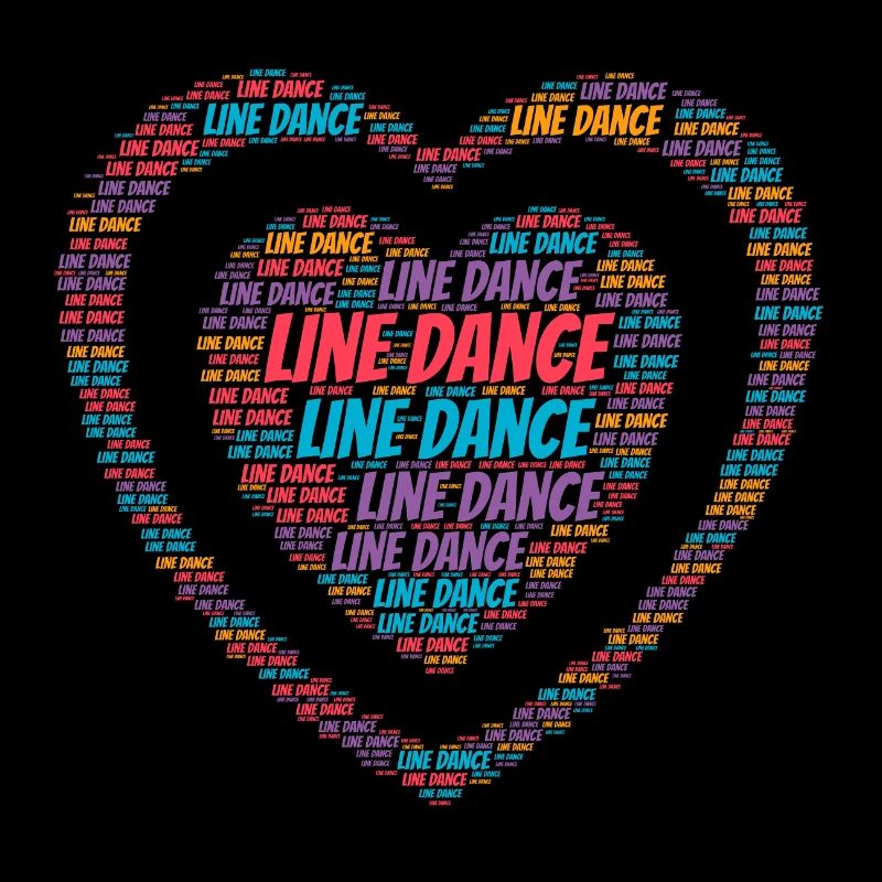 Line dance - Line Dancing Heart Geschenk T-Shirt