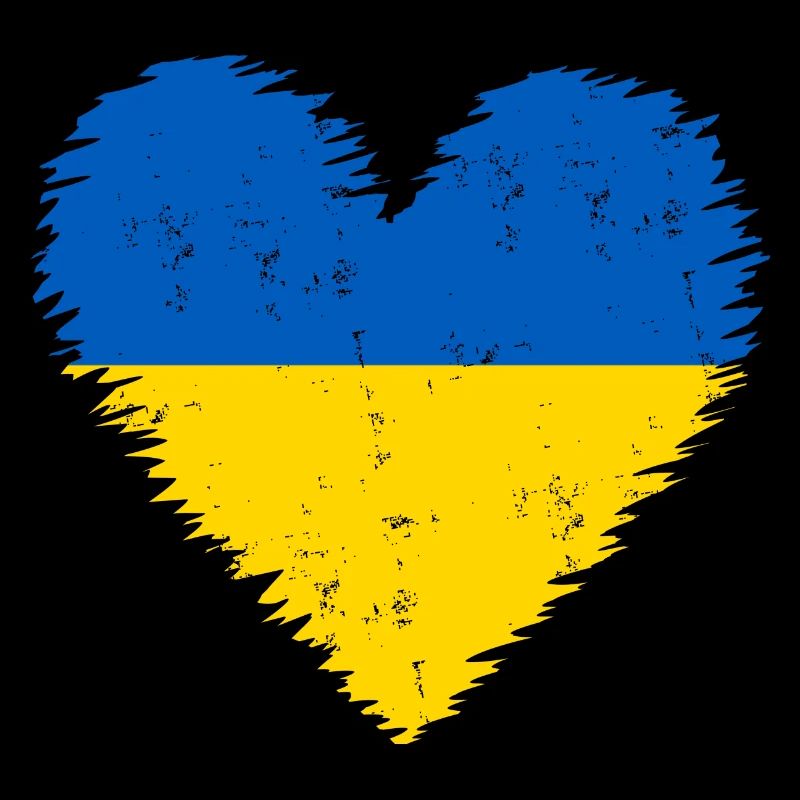 Ukraine Herz Flagge