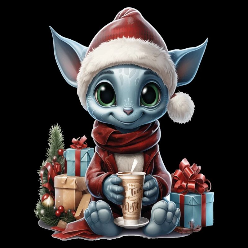 Gnomie der blaue Weihnachtsgnom.