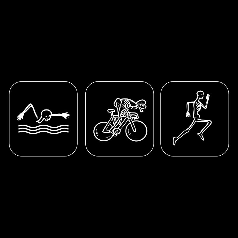 Lustiger Skelett -Triathlet Triathlet