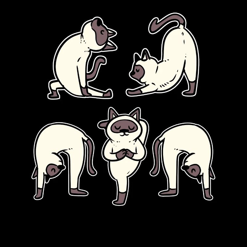 Siamese Cat Yoga Katzeneltern