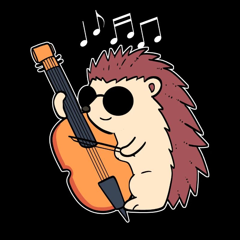 Igel spielt Cello Cello-Spieler