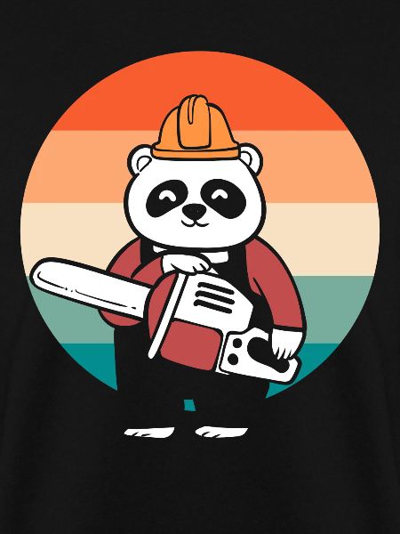 Panda -Kettensäge Baumarbeiter
