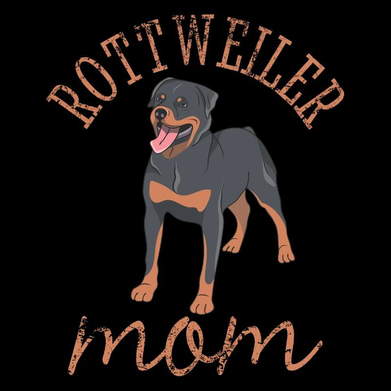 Rottweiler Rottie Maman maman mère Vintage
