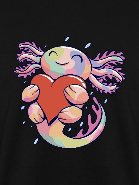 Lustiges Axolotl Herz