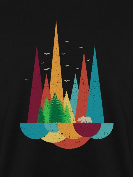 Berge Wald Tiger
