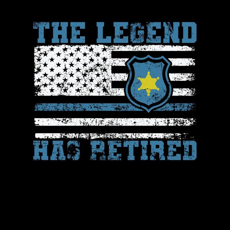 Polizei The Legend Has Retired USA Flagge