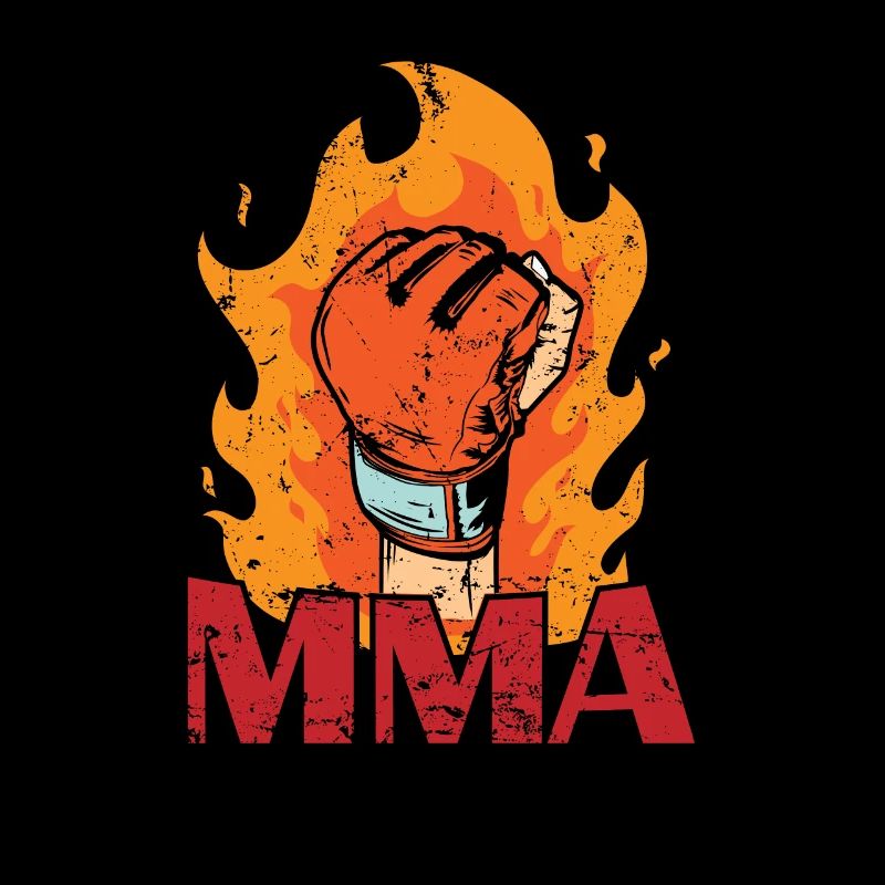 MMA brennender Boxhandschuh mit Feuer
