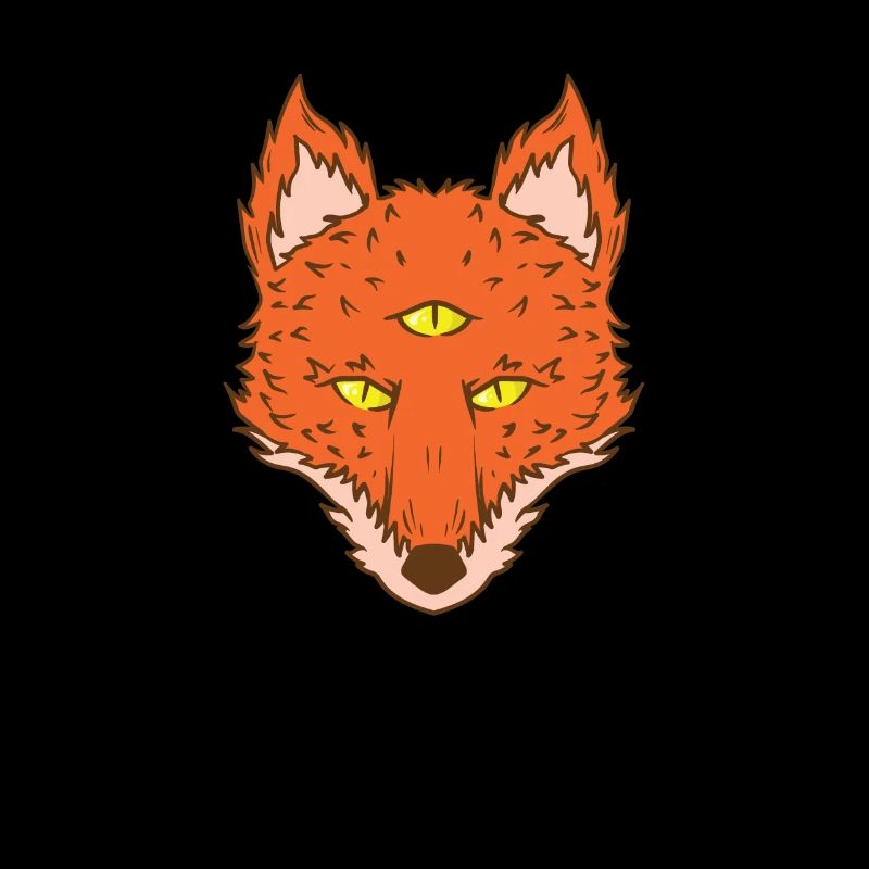 Fox with three eyes and one on his forehead