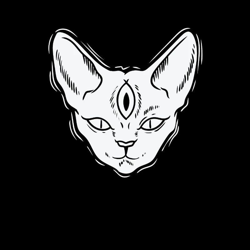 Cat in gothic style horror