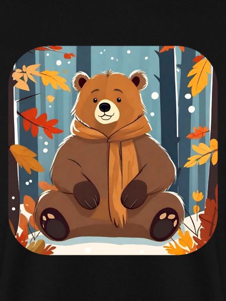 Lässiger Bär im Herbst