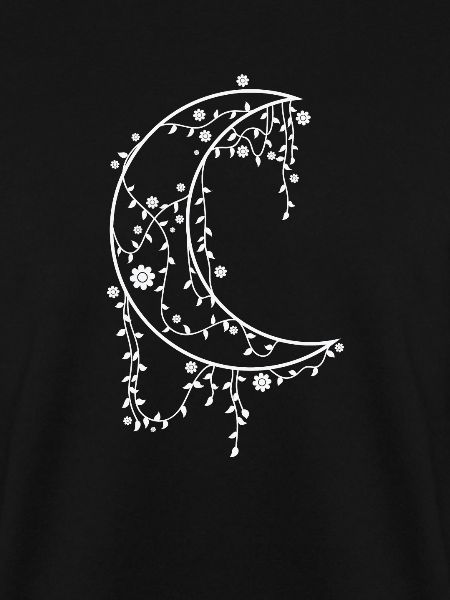 geschmückter Mond Nachthimmel