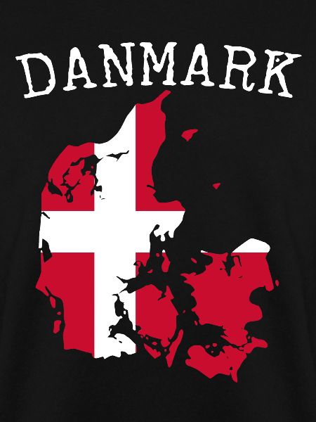 Denmark flag map