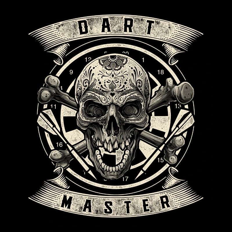 Tournoi de fléchettes Dart Master Skull Darts Player