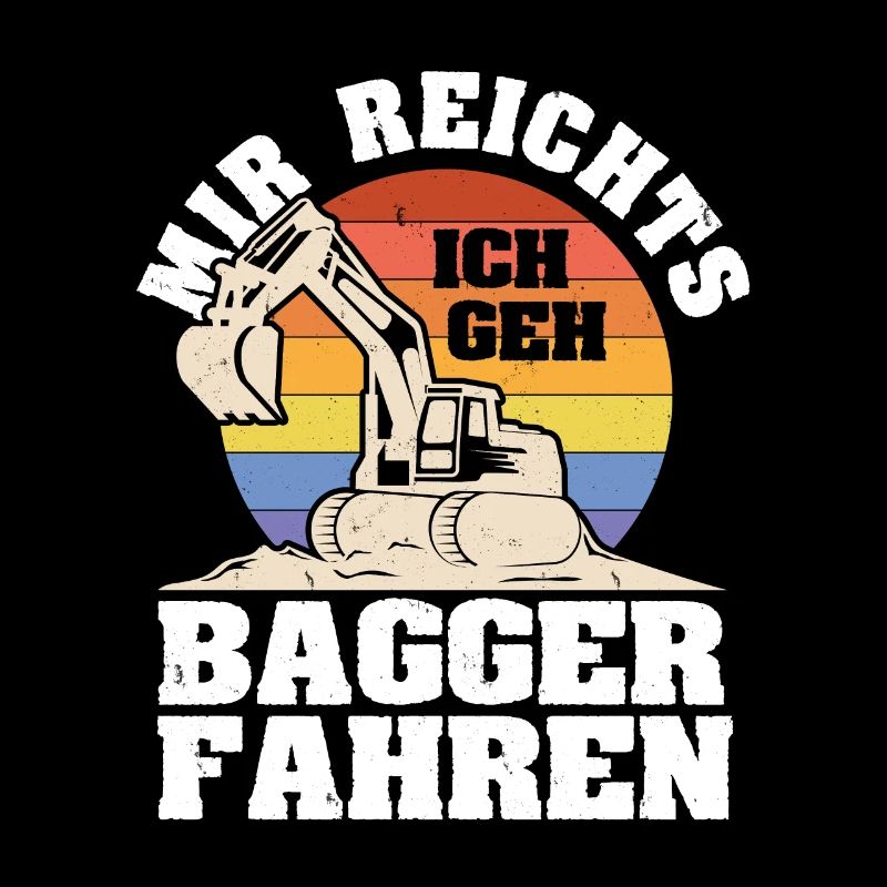 Baggerführer Bagger fahren Männer Baggerfahrer Spr