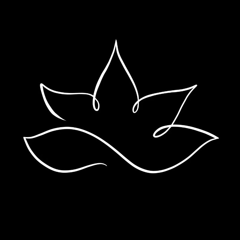Lotus une ligne en blanc