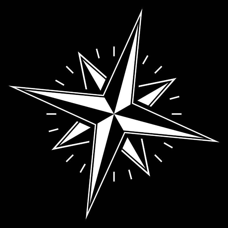 Wind rose compass nautical star