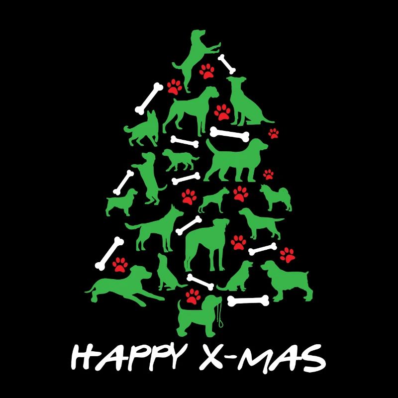 Joyeux Noël chien arbre de Noël