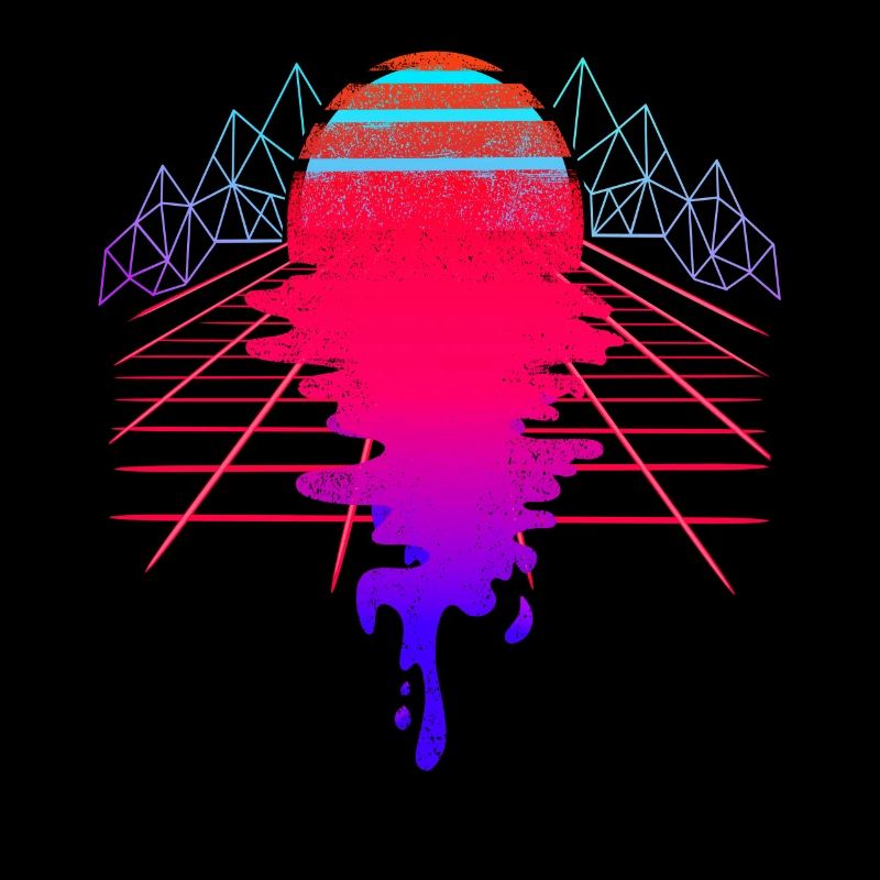 Vaporwave Sunset New Wave Art