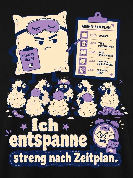 Ich entspanne streng nach Zeitplan