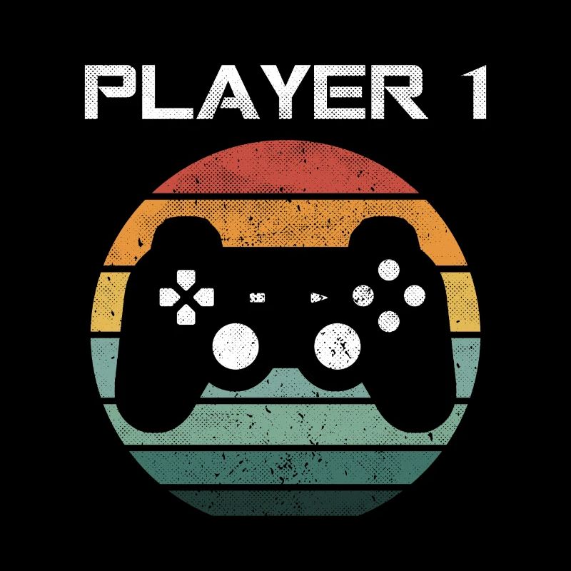Player 1 Gamer Video Game Console Video Game NERD