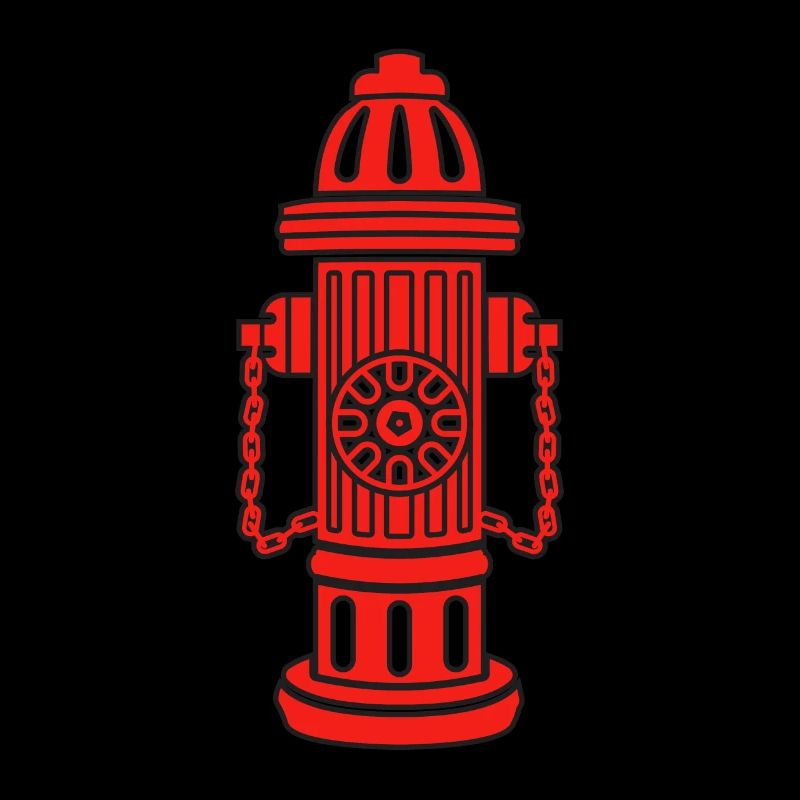 Fire Department with hydrant- Roter Feuerhydrant