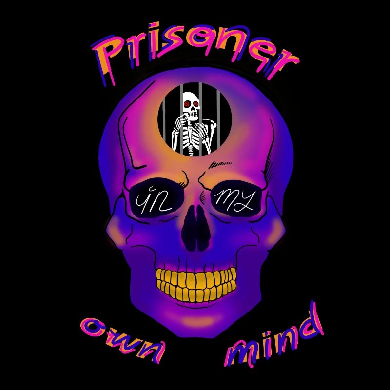 Prisoner in my own mind Totenkopf Geschenk Sprüche