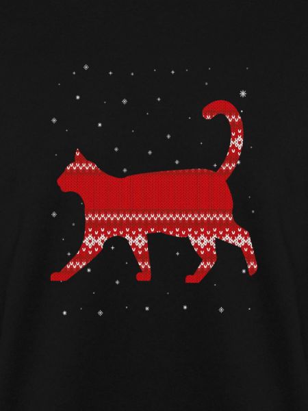 Weihnachtskatze mit weihnachtlichen Muster