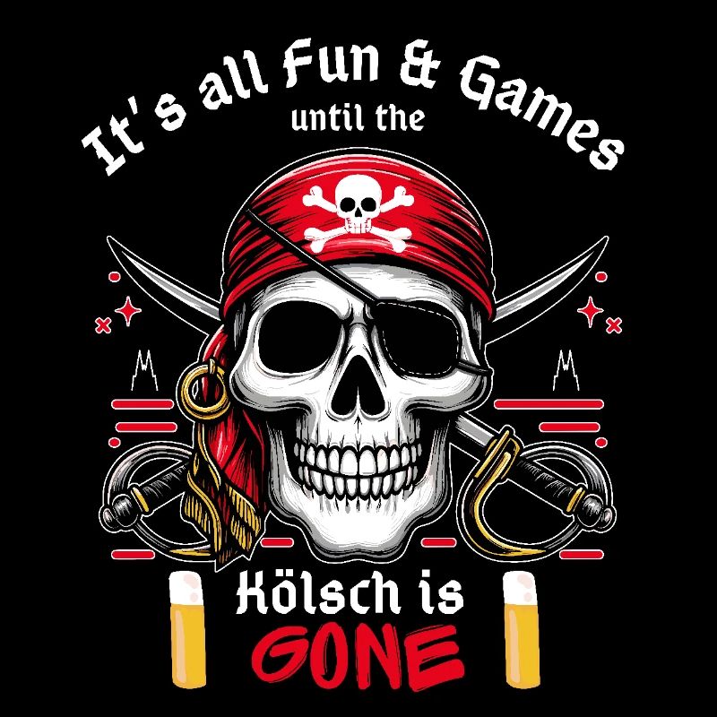 Carnaval Pirate Squelette Kölsch Cologne Cologne Alaaf Fun
