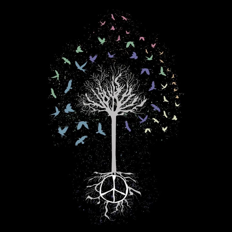 Baum des Friedens Zeichen Taube Umwelt Geschenk