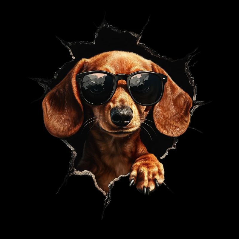 Drôle de chien Propriétaire de chien Chien mignon Teckel