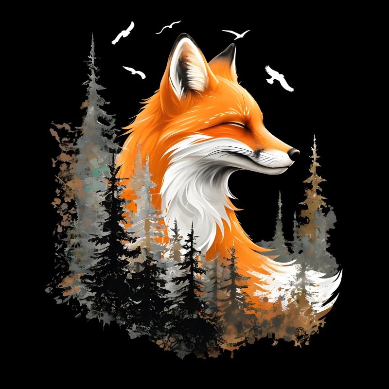 Fuchs Liebhaber Wald Blumen Kunst Füchse Cute Fox