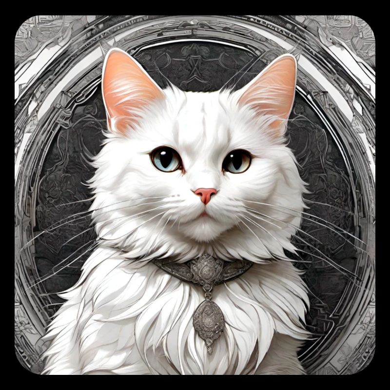 Niedliche weiße Katze