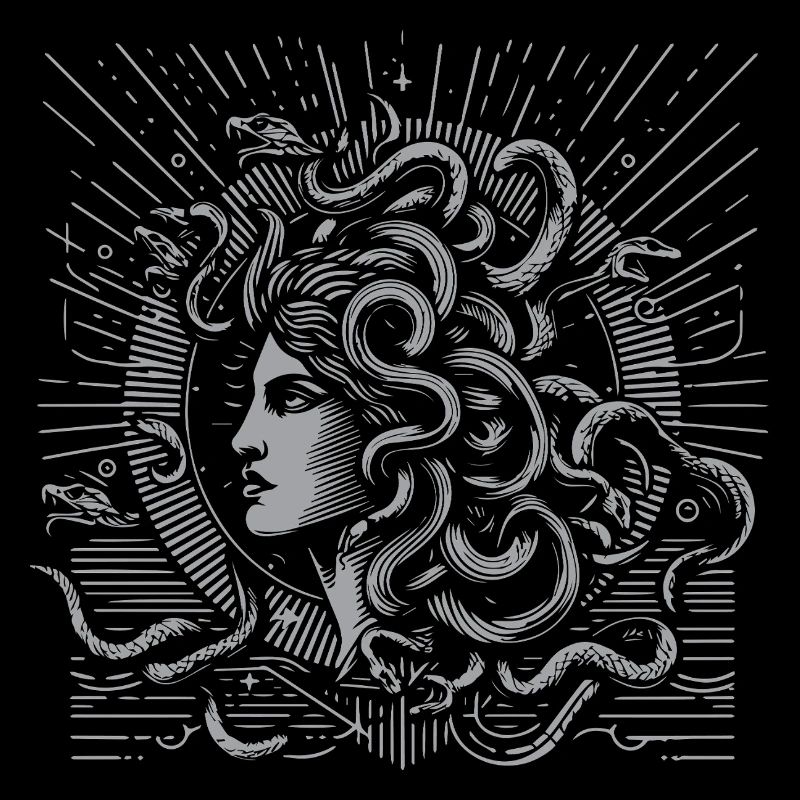 Méduse avec des serpents