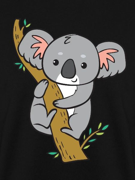 Koala - schaut vom Baum.