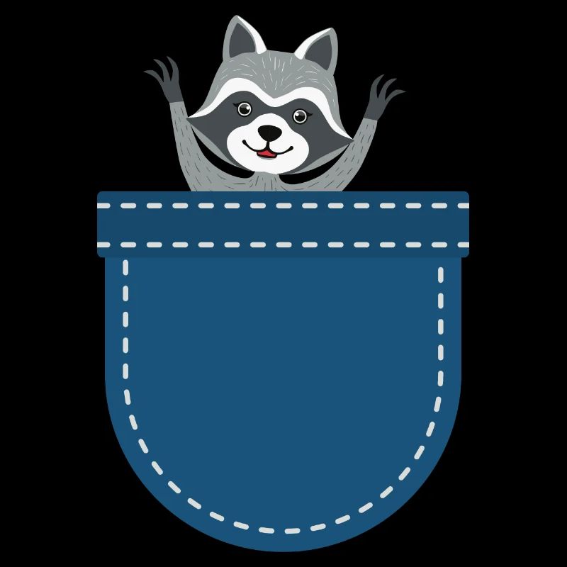 Waldtier Trash Panda Geschenk Brusttasche Waschbär
