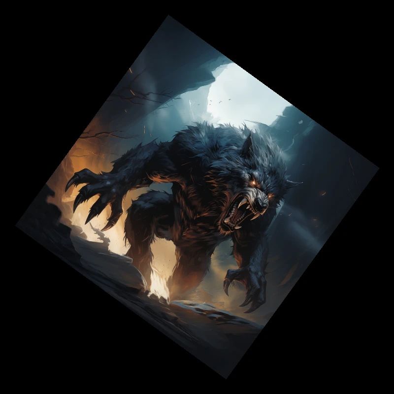 classic Werewolf Monster in a comic style