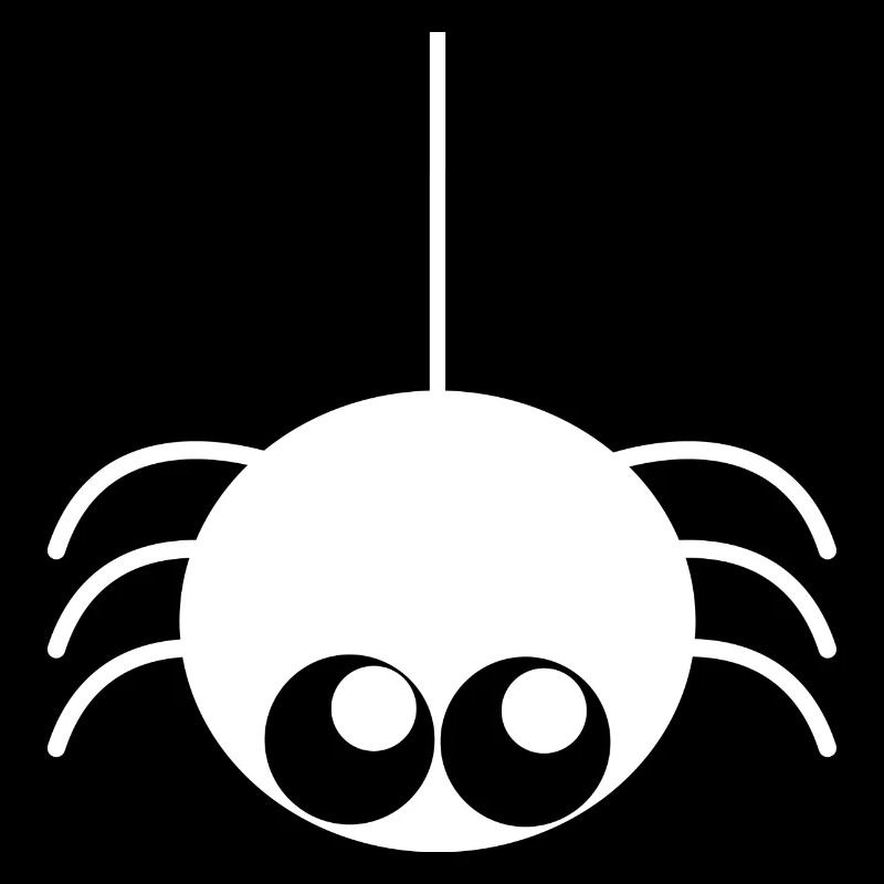 Tier Spinne Halloween Geschenk Idee weiss