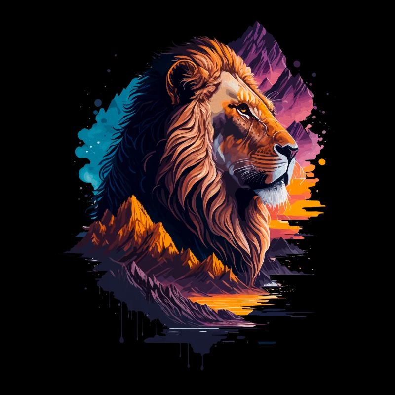 Abstrakte Illustration des Löwen