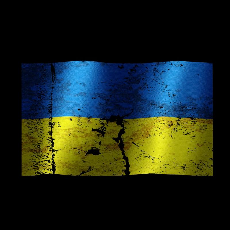 Drapeau de l'Ukraine un look sport d'occasion vintage cool