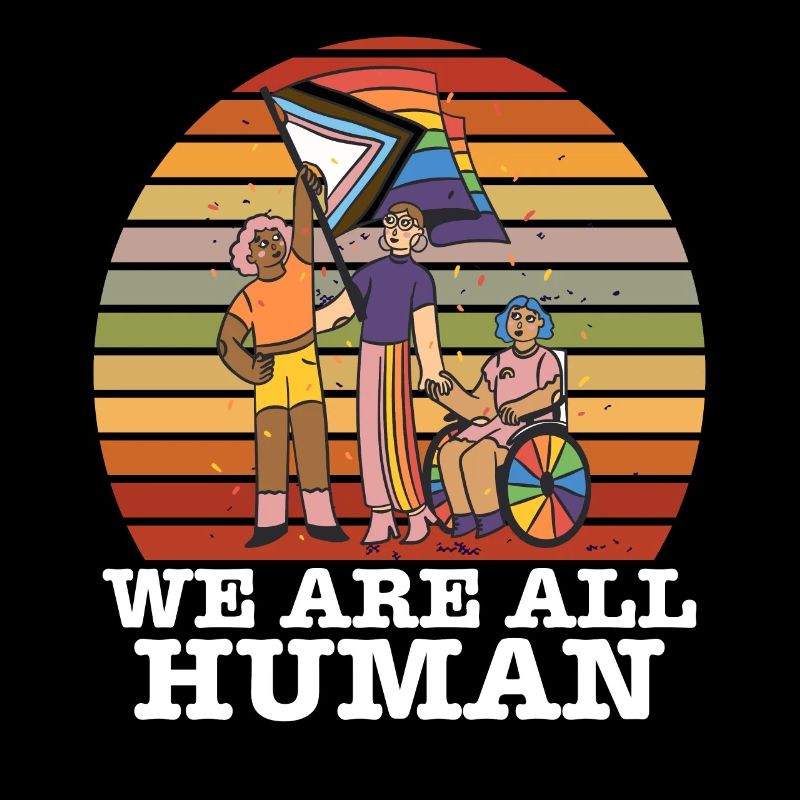 We are all Human Regenbogenfahne menschenrechte